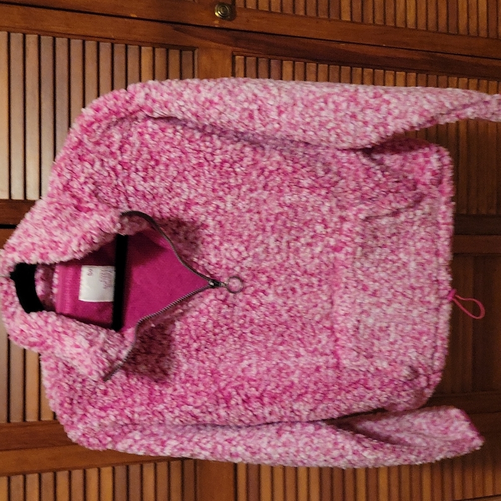 Sherpa Fleece 3/4 zip up Sweater Size S